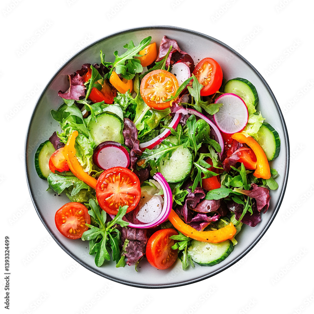 fresh vegetable salad on white background png created with Generative AI, Clipping Path fresh vegetable salad on white background png created with Generative AI, Clipping Path