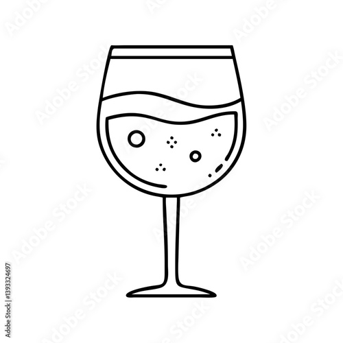 glass of ros icon, glass of ros line art - simple line art of glass of ros, perfect for glass of ros logos and icons