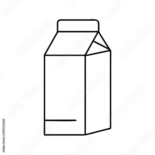 milk carton icon, milk carton line art - simple line art of milk carton, perfect for milk carton logos and icons