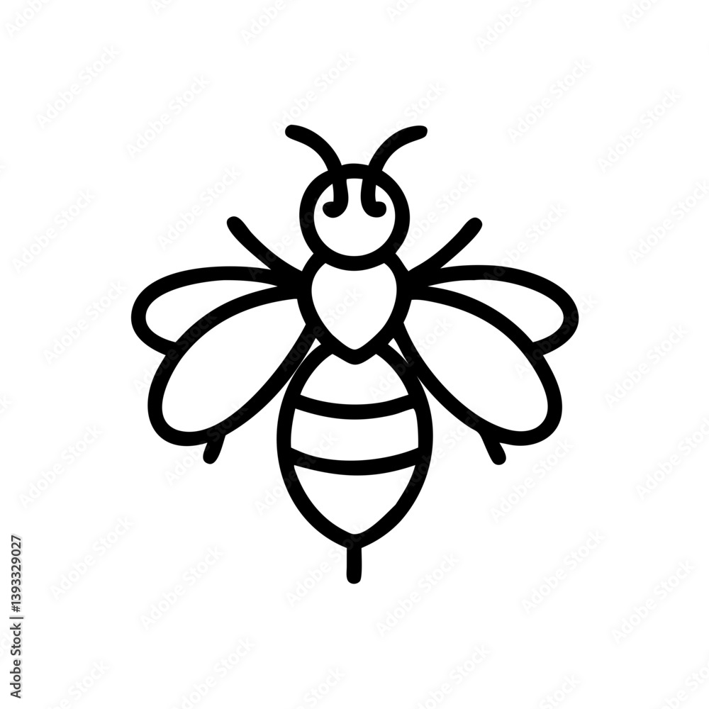 Fototapeta premium Bee Animal outline Icons