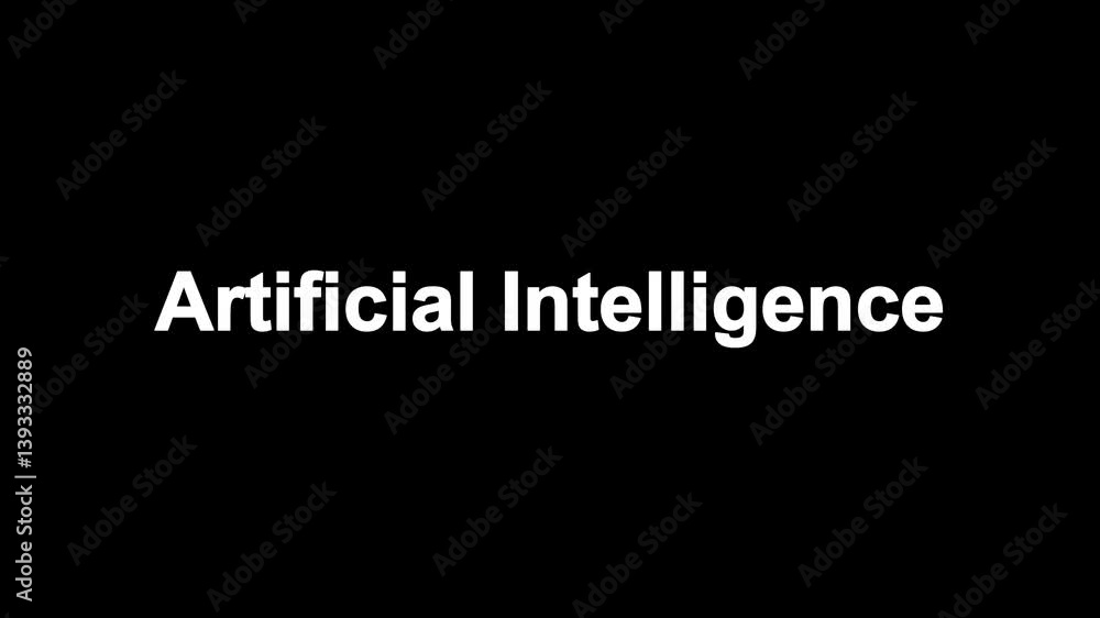 Artificial Intelligence Text Animation with Modern Font – 4K Artificial Intelligence Text Animation with Modern Font – 4K