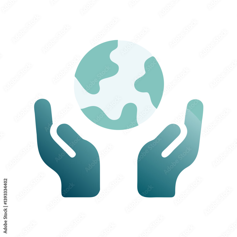 Flat eco icon with human hands supporting the Earth, symbolizing climate action, global responsibility, and sustainability.
Flat eco icon with human hands supporting the Earth, symbolizing climate action, global responsibility, and sustainability.