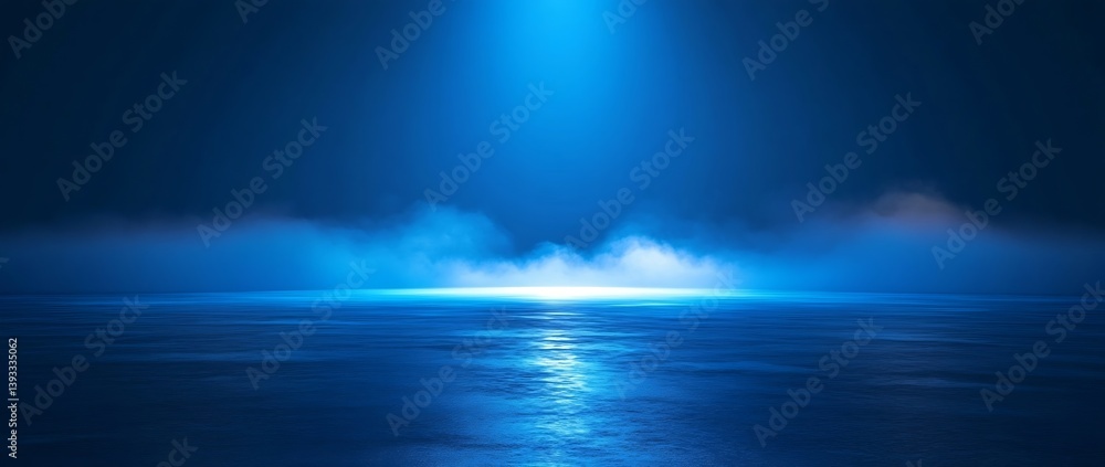Ethereal Blue Light and Fog Background with a Dreamy Underwater Effect Ideal for Abstract and Sci Fi Concept : Generative AI Ethereal Blue Light and Fog Background with a Dreamy Underwater Effect Ideal for Abstract and Sci Fi Concept : Generative AI