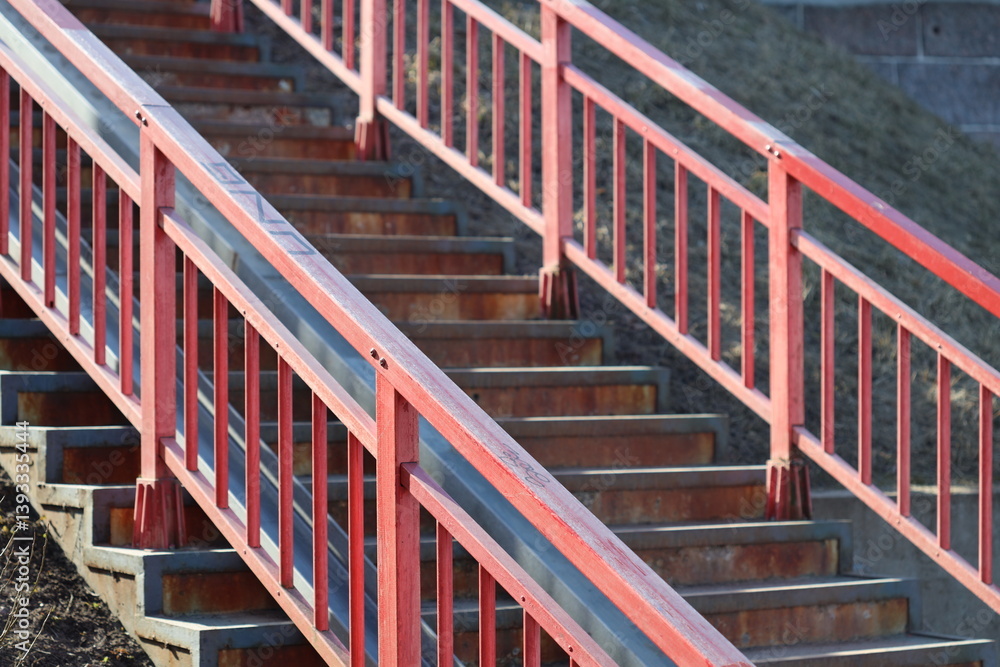 A person skateboarding down a staircase, capturing a moment of thrill and adventure.
