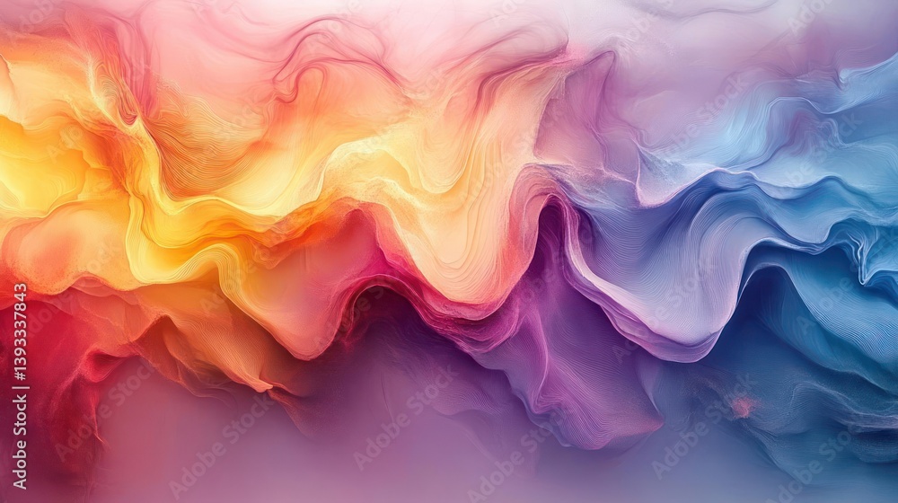 Fototapeta premium Abstract fluid art with vibrant color blends