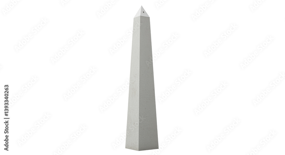 Isolated Minimalist Stone Obelisk Monument Isolated Minimalist Stone Obelisk Monument