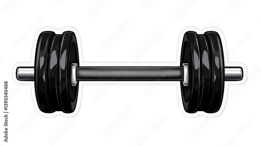 Black Dumbbell Illustration for Fitness Enthusiasts, cut out transparent Black Dumbbell Illustration for Fitness Enthusiasts, cut out transparent