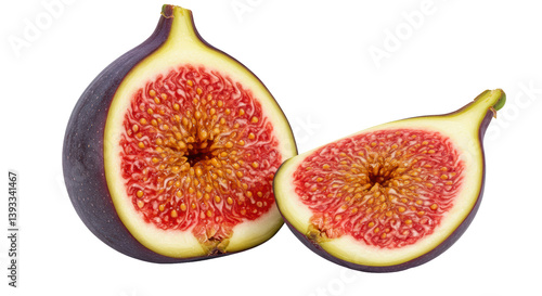 Isolated Sliced Fig