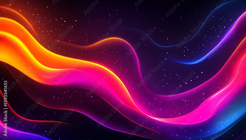 Spectacular gradient colors flowing seamlessly through abstract waves with a cosmic feel : Generative AI Spectacular gradient colors flowing seamlessly through abstract waves with a cosmic feel : Generative AI