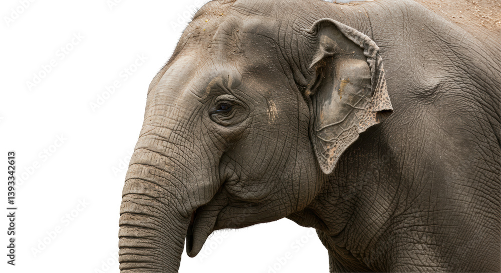 Naklejka premium Isolated Elephant Head