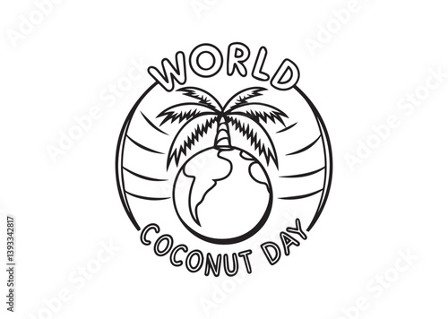 World Coconut Day Vector Design