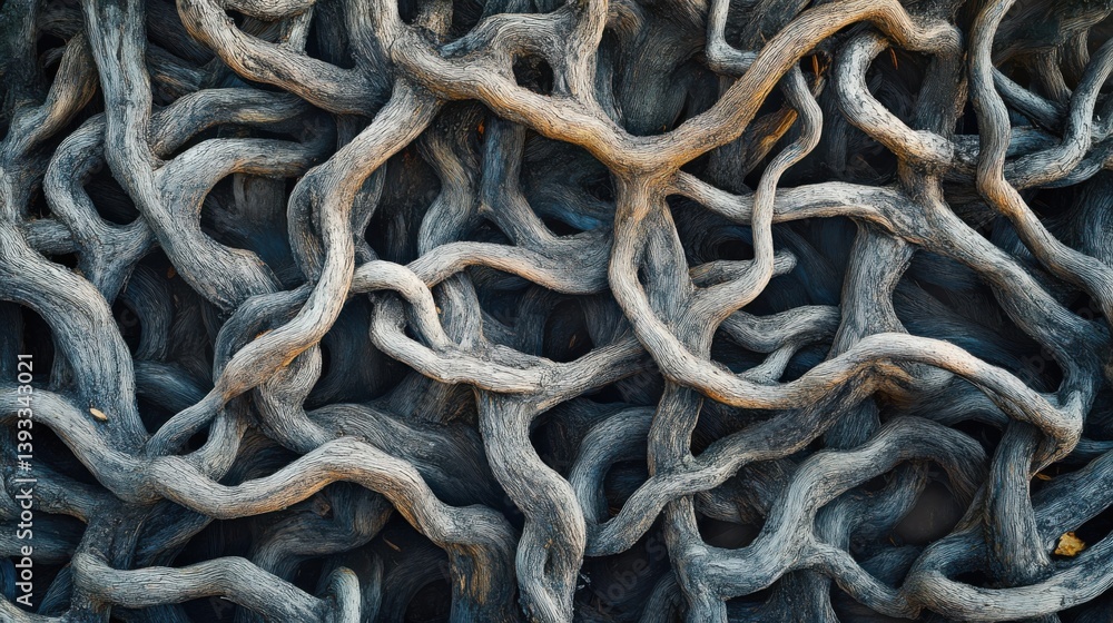 Intricate Interwoven Tree Branches Creating a Textured, Abstract Background with Natural Tones and Organic Shapes Intricate Interwoven Tree Branches Creating a Textured, Abstract Background with Natural Tones and Organic Shapes