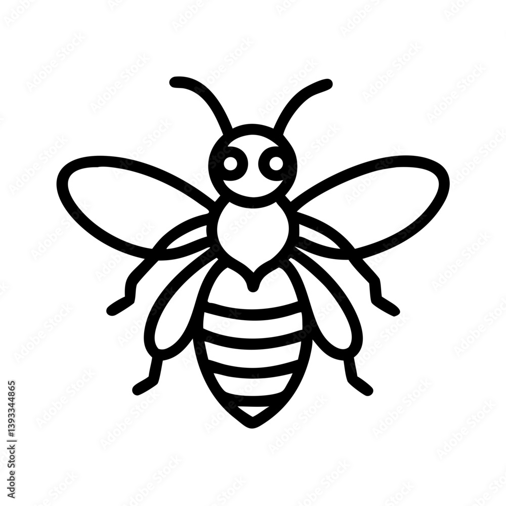 Fototapeta premium Bee Animal outline Icons
