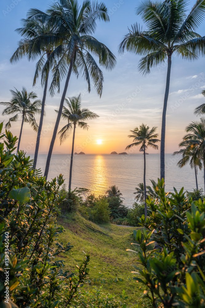 Beautiful sunset on the island of Koh Samui, Thailand Beautiful sunset on the island of Koh Samui, Thailand