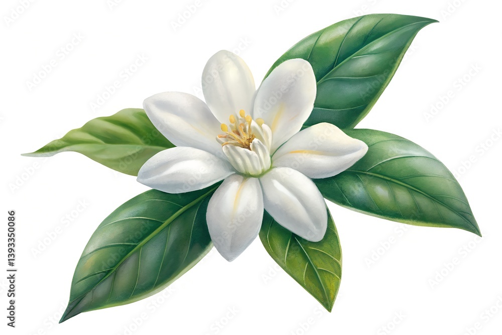 Fototapeta premium white flower isolated on white