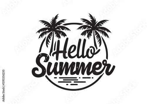 Wallpaper Mural Hello summer vector Design Torontodigital.ca