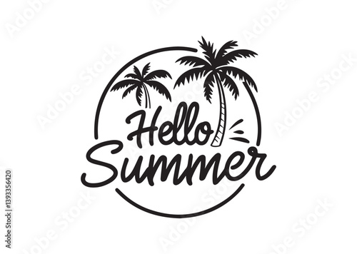 Wallpaper Mural Hello summer vector Design Torontodigital.ca