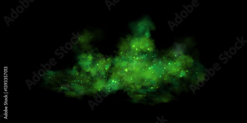A realistic backdrop featuring mystical smoke, with swirling green fog.
