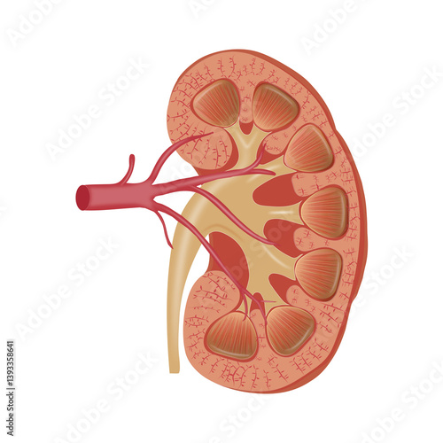 Illustration of Kidney Section