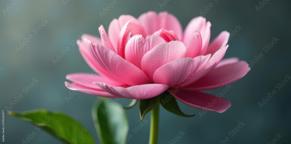 Single peony bloom in isolation with subtle colors, delicate, blossom, soft Single peony bloom in isolation with subtle colors, delicate, blossom, soft