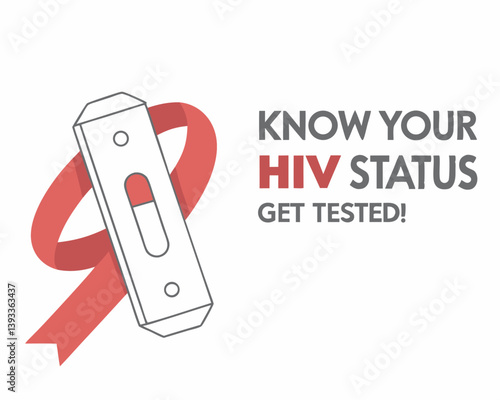 Know Your HIV Status: Get Tested with Awareness Ribbon and Test.
