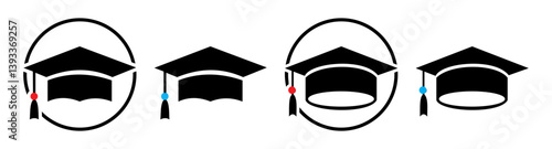 Education cap icons.eps