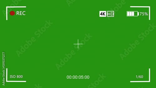 llustrated frame of the video camera screen in 4k resolution	