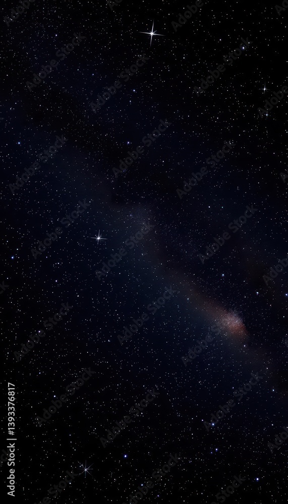 Fototapeta premium Vast, inky black night sky ablaze with countless sparkling stars, outer space, astronomical, galaxy