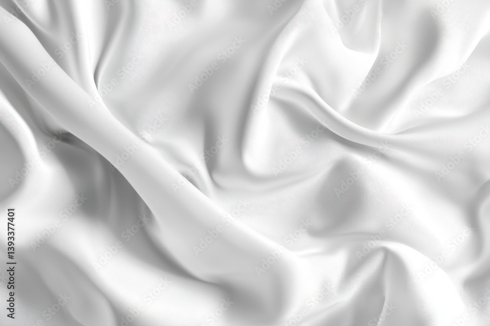 Obraz premium Soft White Fabric Texture with Elegant Flow and Drapery Patterns
