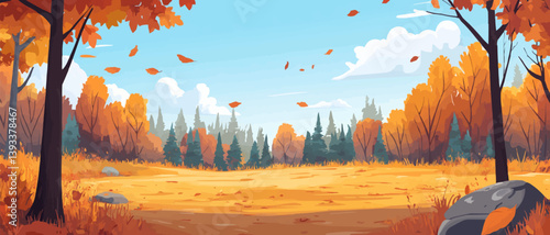 deforestation concept. cleared forest on an autumn day.