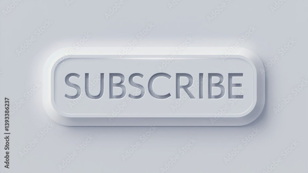 A digital illustration of a subscription button with the word 'subscribe' written on it