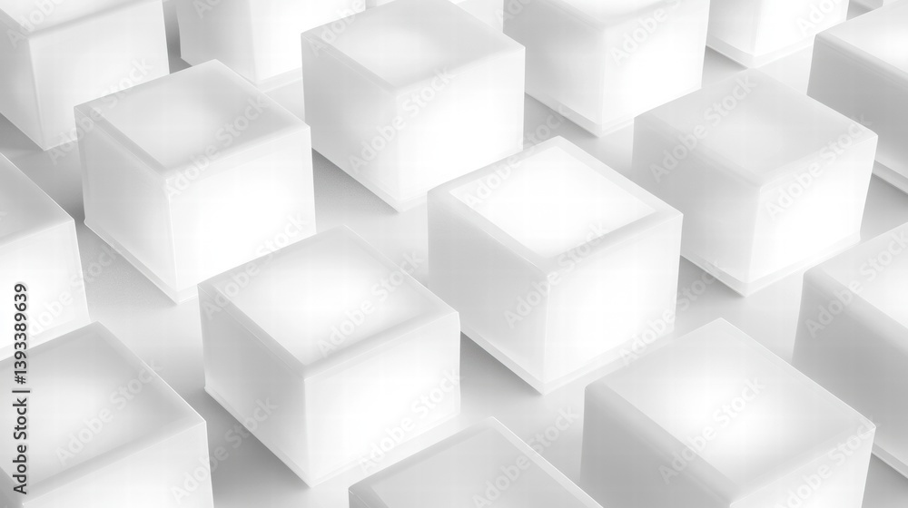 Abstract white cube pattern creating a modern and minimalistic background for design Abstract white cube pattern creating a modern and minimalistic background for design