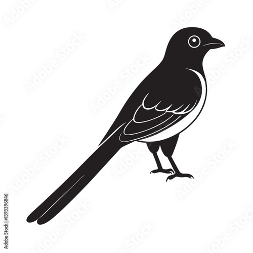 Blue Crowned Trogon Bird Illustration
