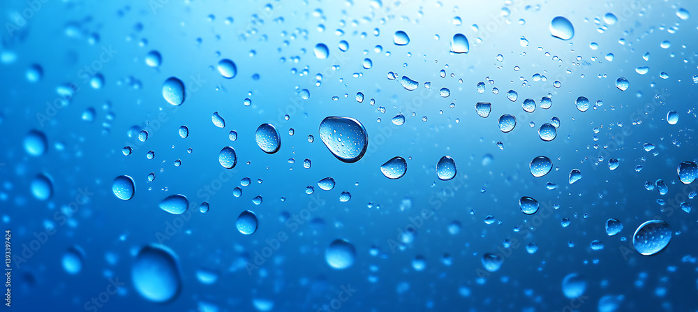 Water droplets on a blue background, vector illustration. Water droplets on a blue background, vector illustration.