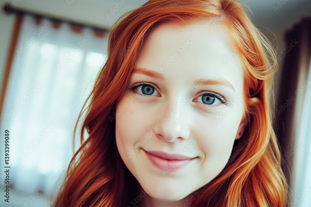 Close-Up of Curly Red Hair in Natural Light Close-Up of Curly Red Hair in Natural Light