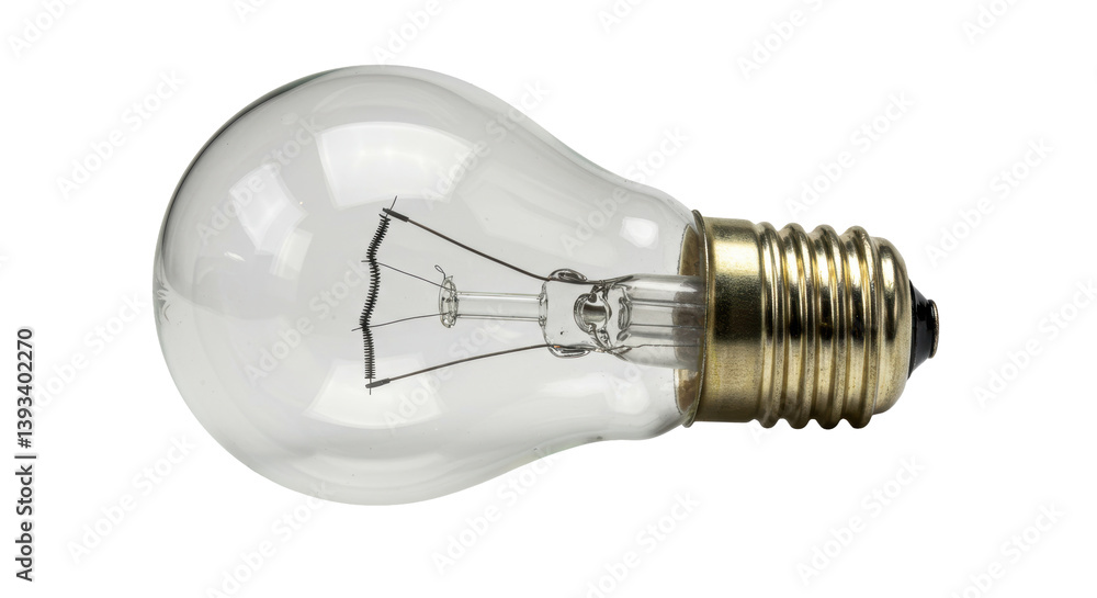 Isolated Transparent Clear Glass Light Bulb Isolated Transparent Clear Glass Light Bulb