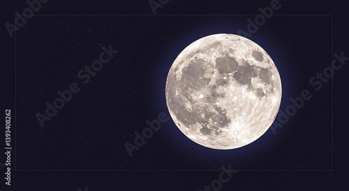Full Moon in the Night Sky
