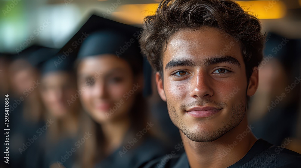 Obraz premium Graduates celebrate at graduation
