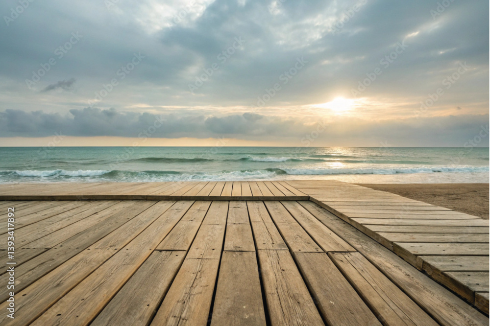 Fototapeta premium wooden pier on the beach