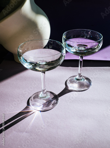 Two champagne glasses