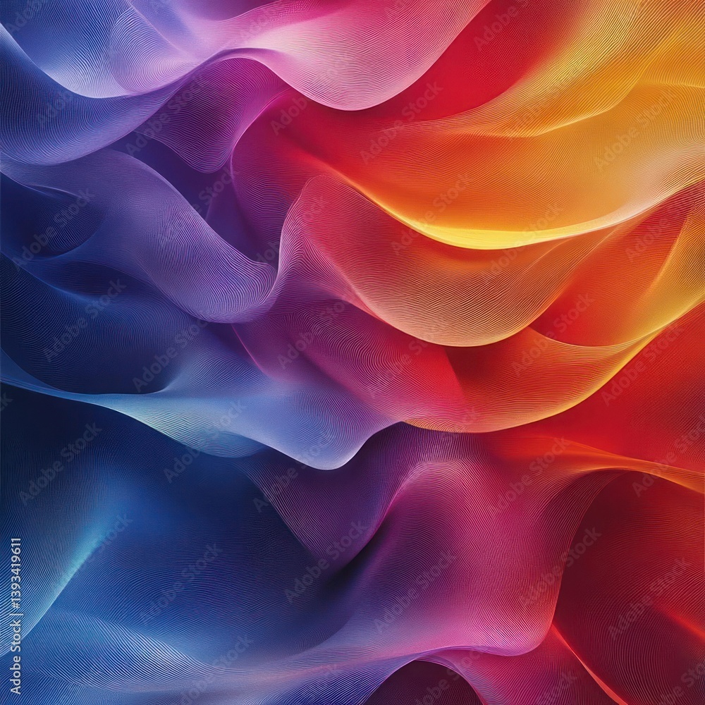 Obraz premium Abstract vibrant color waves