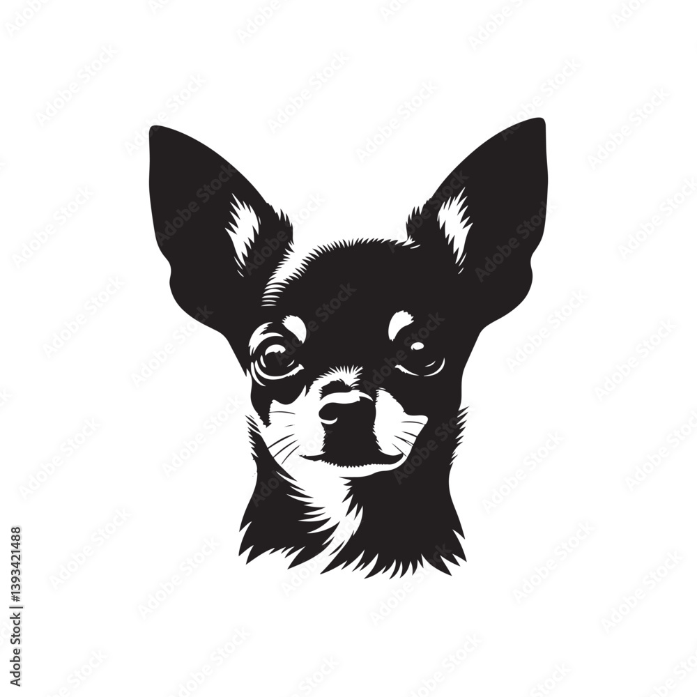 Chihuahua Dog Vector Silhouette Design, Tiny Toy Breed Outline Art, Pet Lover Clipart for Stickers, Logos, Apparel, Digital Prints, Crafts, Posters, and More Chihuahua Dog Vector Silhouette Design, Tiny Toy Breed Outline Art, Pet Lover Clipart for Stickers, Logos, Apparel, Digital Prints, Crafts, Posters, and More