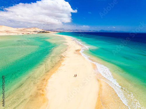Obraz na płótnie Playa de Sotavento, Jandia, Fuerteventura, Spain w salonie