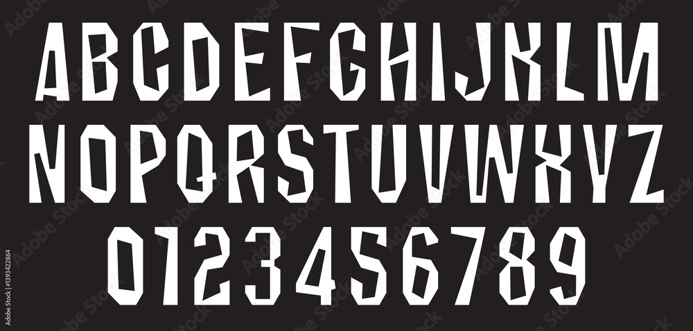 Heavy Chopped simple font on the theme of urbanism, stone, concrete, rock. Set of letters and numbers of the latin alphabet. Heavy Chopped simple font on the theme of urbanism, stone, concrete, rock. Set of letters and numbers of the latin alphabet.