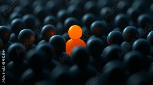 Bright Orange Spheres Stand Out Against a Dark Background