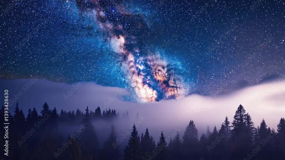 A dark blue sky filled with countless stars