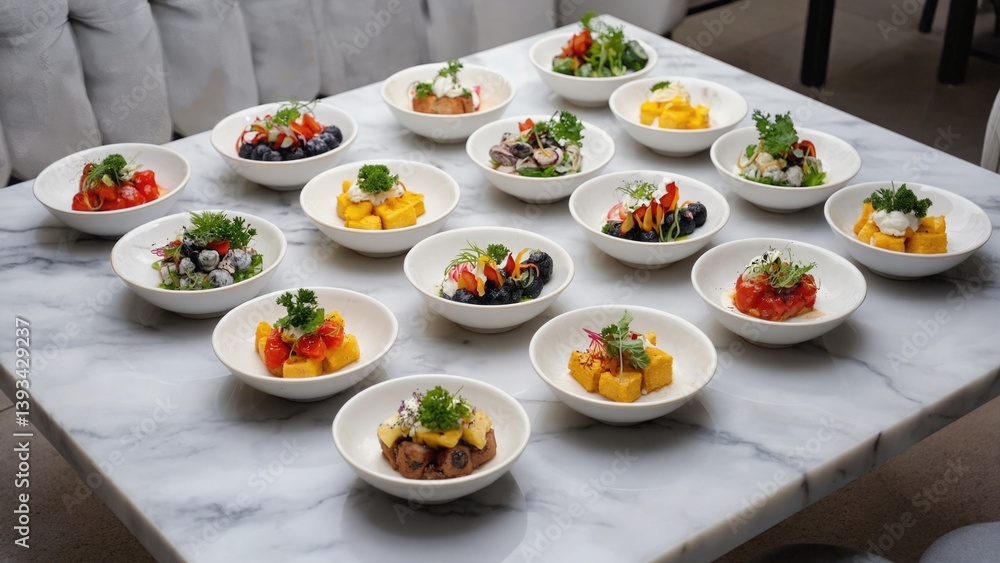A table with various dishes and snacks, ideal for events or social gatherings