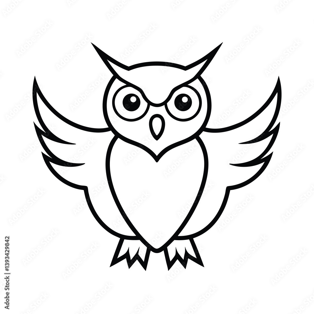 Obraz premium owl on white background