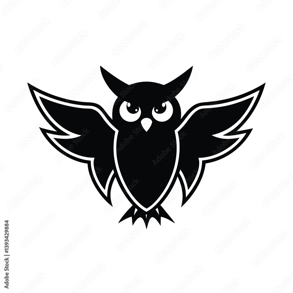 Obraz premium owl on white background
