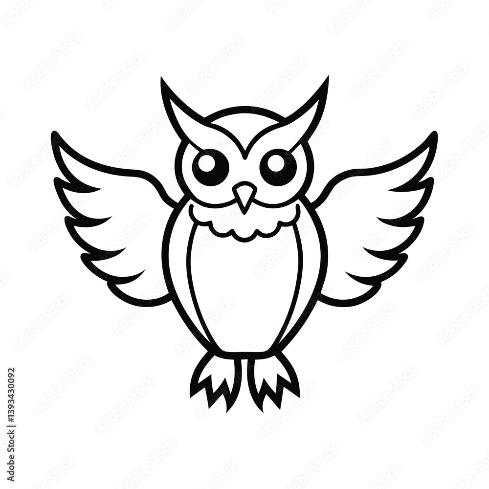 Obraz premium owl on white background